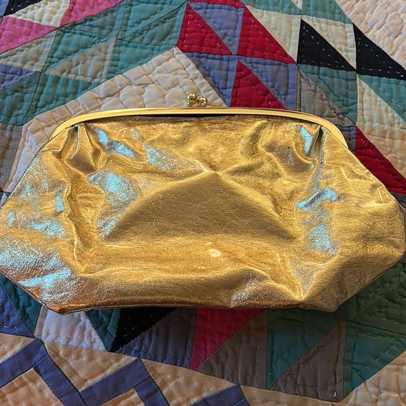 Manoush gold clutch purse - Picture 2 of 5